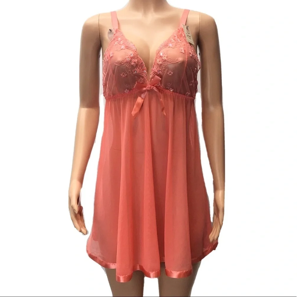 Spree Intimates Persimmon Babydoll Nightie Set